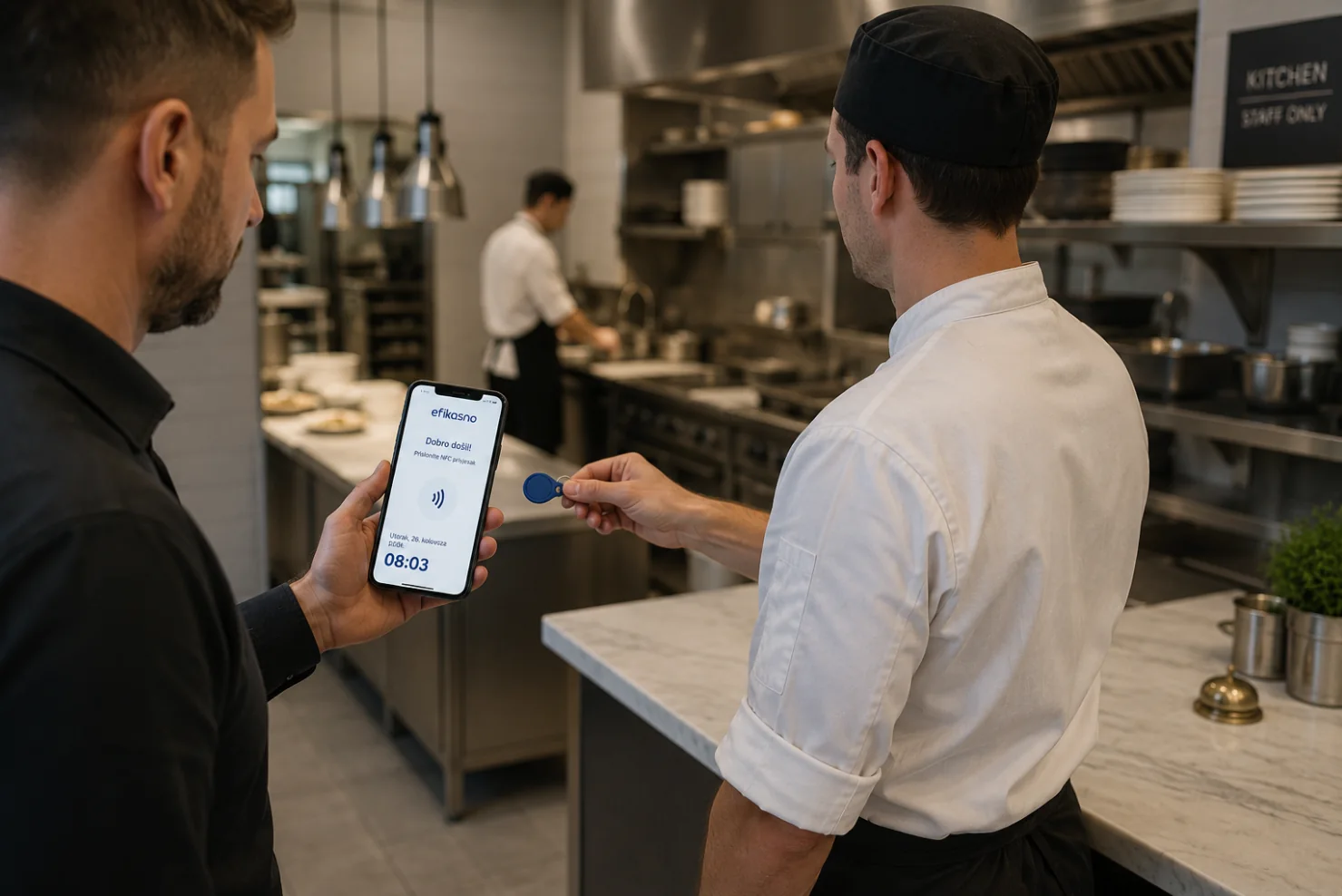 Prijava ugostiteljskog djelatnika NFC privjeskom